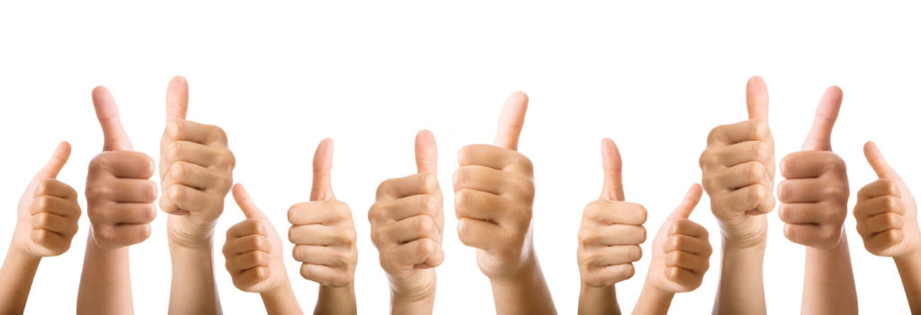 thumbs up for review