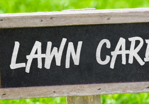 lawn care sign